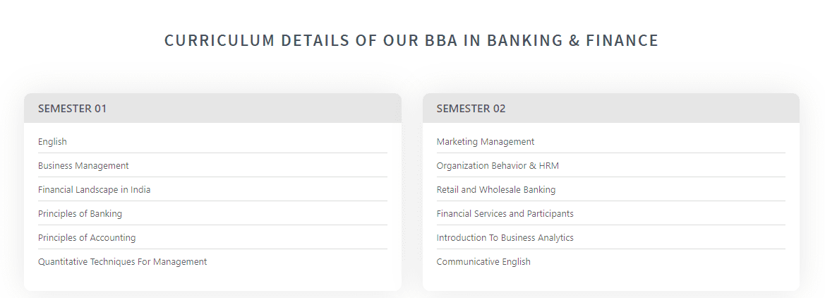 BBA online courses