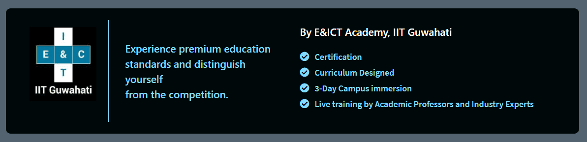 cloud, blockchain and IoT courses by E&ICT Academy, IIT Guwahati